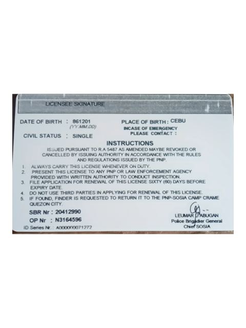 ID Document (Back)